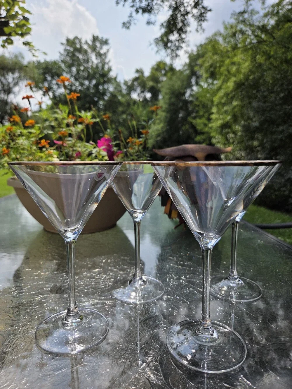 Set of 4 Cristal d’Arques Paris Selectio 24% Lead Crystal Martini Glasses France